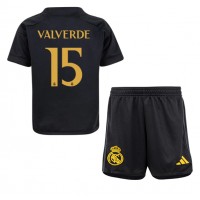 Real Madrid Federico Valverde #15 Tredje trøje Børn 2023-24 Kortærmet (+ Korte bukser)